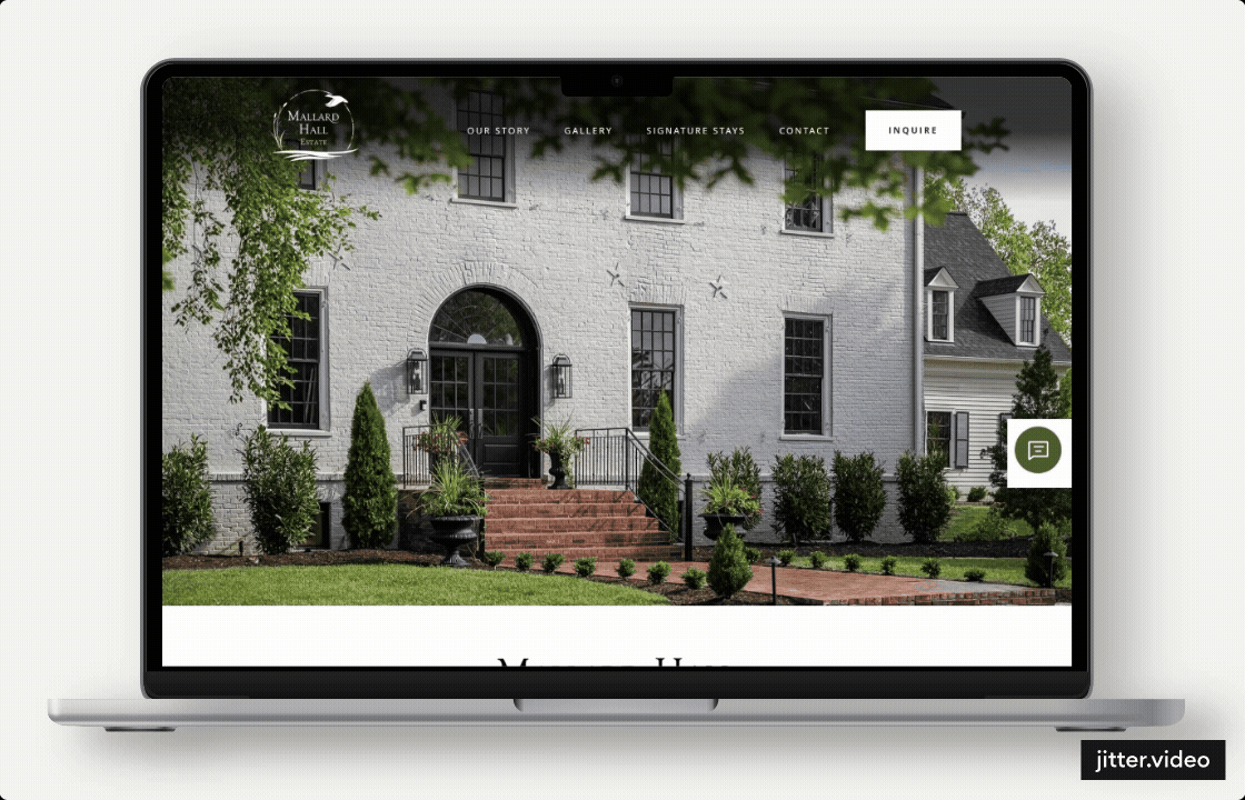 Redesigned Mallard Hall website home page